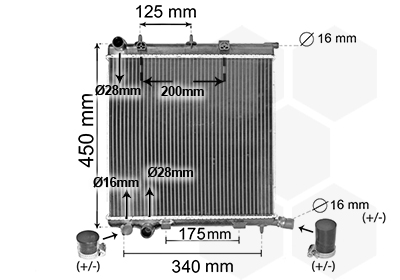 VAN WEZEL Vízhűtő 40002368_VW