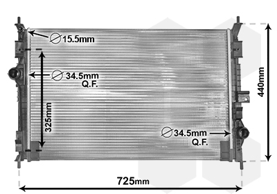 VAN WEZEL Vízhűtő 40002386_VW