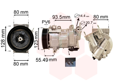 VAN WEZEL Klímakompresszor 4000K315_VW