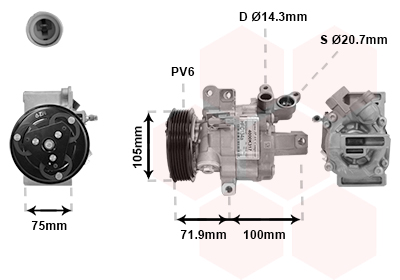 VAN WEZEL Klímakompresszor 4000K317_VW