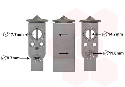 VAN WEZEL Tágulószelep, klímaberendezés 43001332_VW
