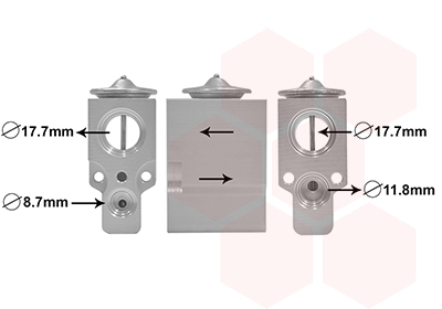 VAN WEZEL Tágulószelep, klímaberendezés 43001488_VW