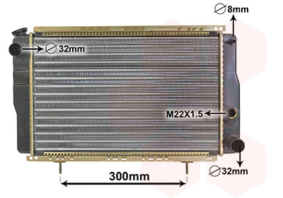 VAN WEZEL Vízhűtő 43002001_VW