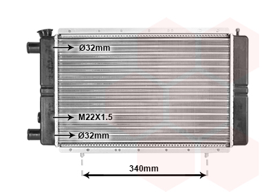 VAN WEZEL Vízhűtő 43002022_VW