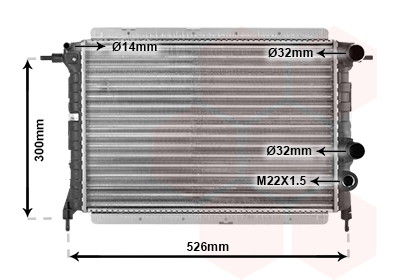 VAN WEZEL Vízhűtő 43002065_VW