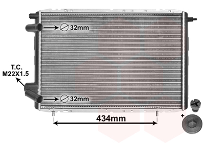 VAN WEZEL Vízhűtő 43002126_VW