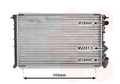 VAN WEZEL Vízhűtő 43002150_VW