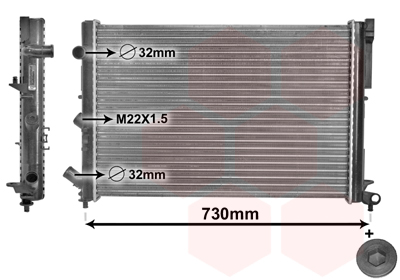 VAN WEZEL Vízhűtő 43002165_VW