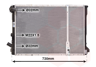 VAN WEZEL Vízhűtő 43002209_VW