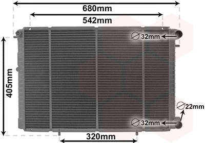 VAN WEZEL Vízhűtő 43002239_VW