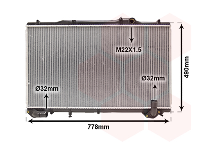 VAN WEZEL Vízhűtő 43002240_VW