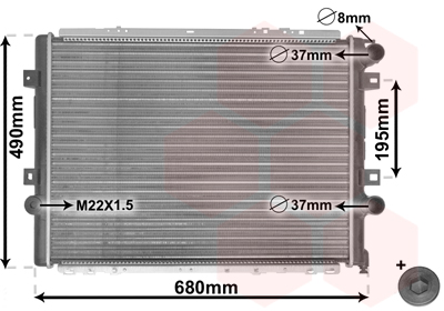 VAN WEZEL Vízhűtő 43002264_VW