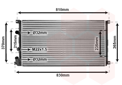 VAN WEZEL Vízhűtő 43002276_VW