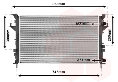 VAN WEZEL Vízhűtő 43002290_VW