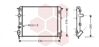 VAN WEZEL Vízhűtő 43002302_VW