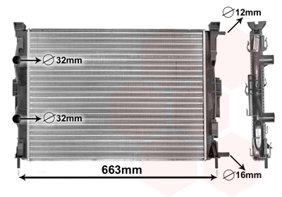 VAN WEZEL Vízhűtő 43002307_VW