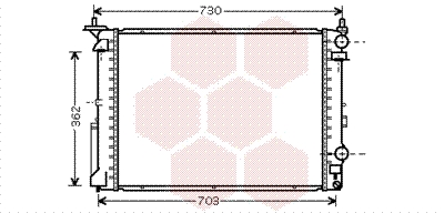 VAN WEZEL Vízhűtő 43002319_VW