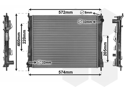 VAN WEZEL Vízhűtő 43002374_VW