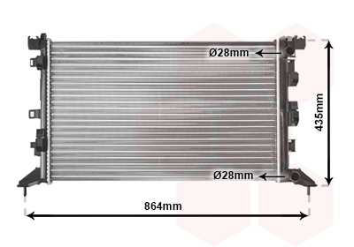 VAN WEZEL Vízhűtő 43002425_VW