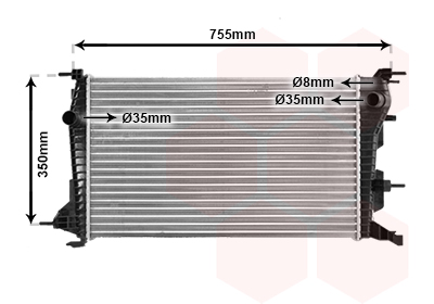 VAN WEZEL Vízhűtő 43002460_VW