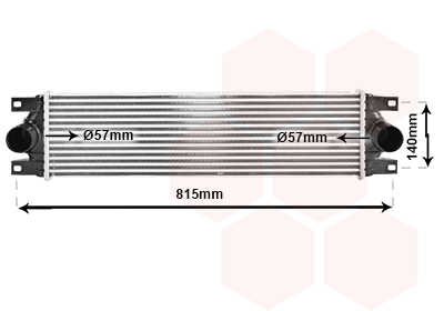 VAN WEZEL Töltőlevegő hűtő 43004089_VW