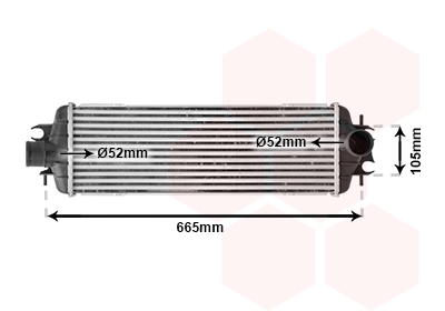 VAN WEZEL Töltőlevegő hűtő 43004358_VW