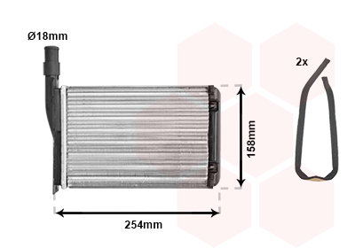 VAN WEZEL Fűtőradiátor 43006087_VW