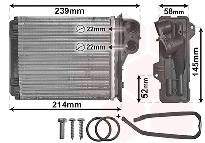 VAN WEZEL Fűtőradiátor 43006398_VW