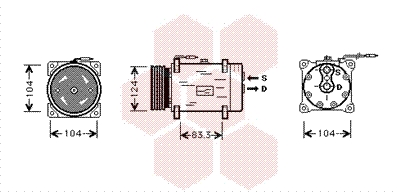 VAN WEZEL Klímakompresszor 4300K038_VW