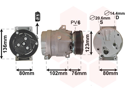 VAN WEZEL Klímakompresszor 4300K069_VW