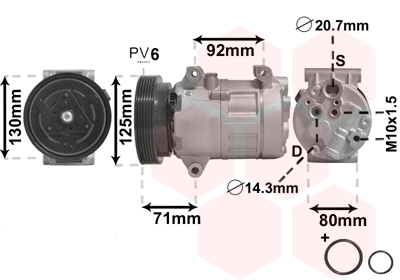 VAN WEZEL Klímakompresszor 4300K103_VW