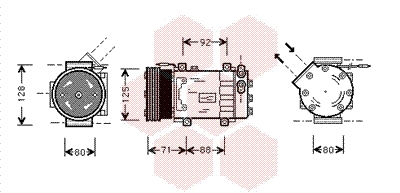 VAN WEZEL Klímakompresszor 4300K127_VW