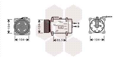 VAN WEZEL Klímakompresszor 4300K244_VW