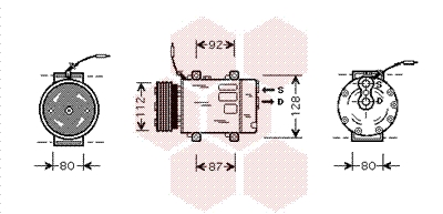 VAN WEZEL Klímakompresszor 4300K286_VW