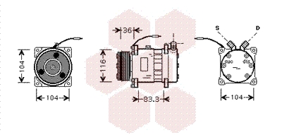 VAN WEZEL Klímakompresszor 4300K318_VW