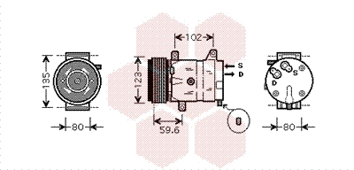 VAN WEZEL Klímakompresszor 4300K345_VW