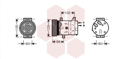 VAN WEZEL Klímakompresszor 4300K367_VW