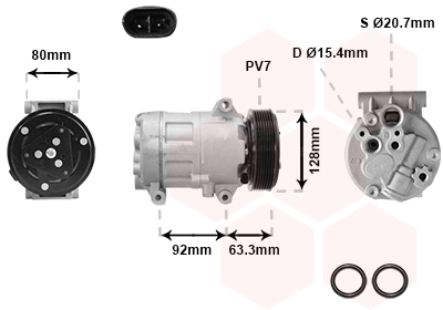 VAN WEZEL Klímakompresszor 4300K369_VW