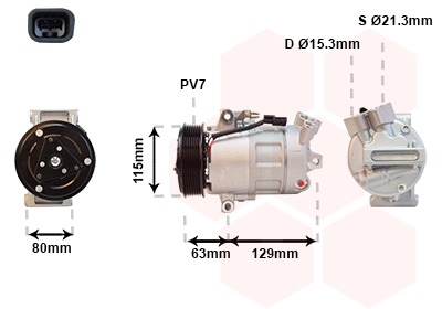 VAN WEZEL Klímakompresszor 4300K384_VW