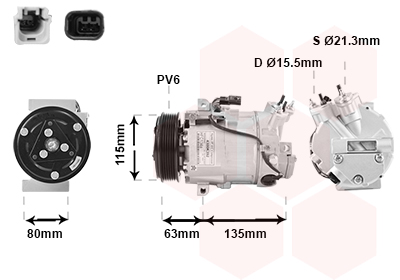 VAN WEZEL Klímakompresszor 4300K392_VW