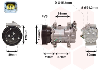 VAN WEZEL Klímakompresszor 4300K401_VW