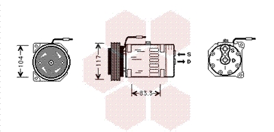 VAN WEZEL Klímakompresszor 4300K403_VW