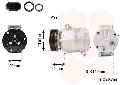 VAN WEZEL Klímakompresszor 4300K440_VW