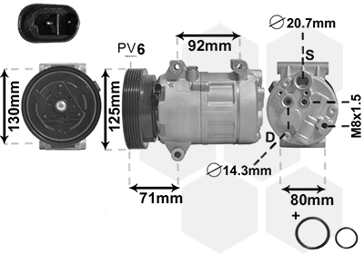 VAN WEZEL Klímakompresszor 4300K441_VW