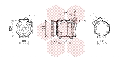 VAN WEZEL Klímakompresszor 4300K468_VW