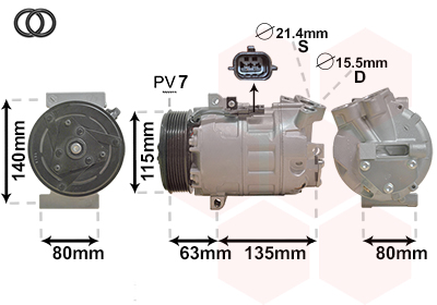 VAN WEZEL Klímakompresszor 4300K486_VW