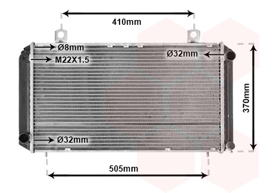 VAN WEZEL Vízhűtő 47002003_VW