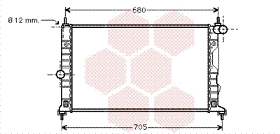 VAN WEZEL Vízhűtő 47002055_VW