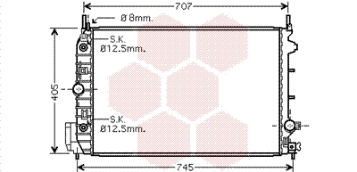 VAN WEZEL Vízhűtő 47002064_VW