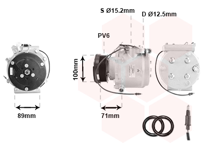 VAN WEZEL Klímakompresszor 4700K053_VW